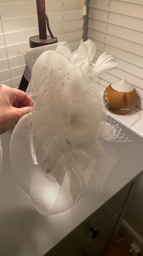 White Fascinator