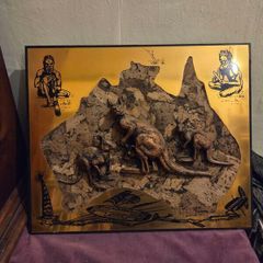 Copper and Cork Aboriginal Art piece