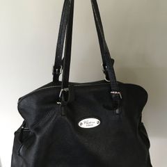 Real Italian leather black bag