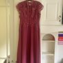 Dark Pink Lace Midi Dress/Bridesmaid/Mother of The Bride/Wedding Guest/Evening Wear BNWT Image 2