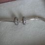 Pandora sparkly clear,spacer charms very good condition hallmarked Image 2