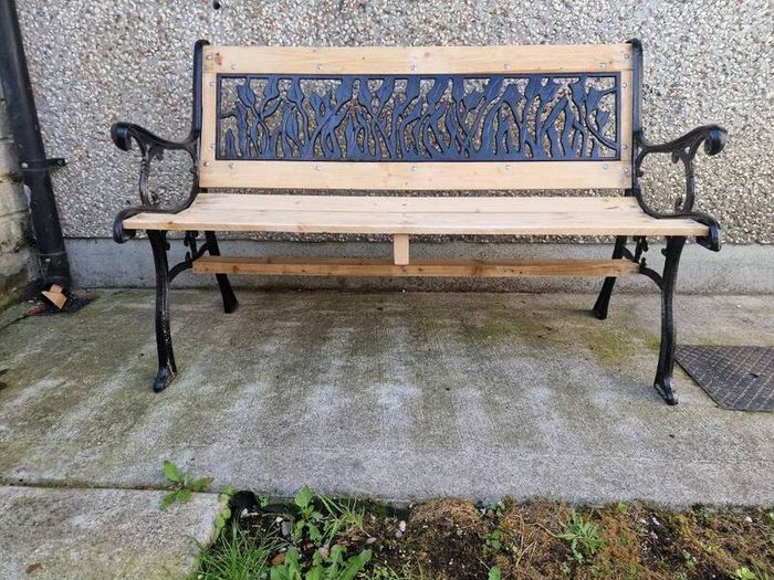 Cast iron garden bench