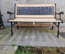 Cast iron garden bench