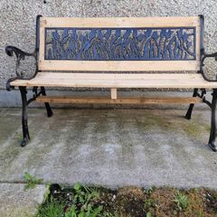 Cast iron garden bench