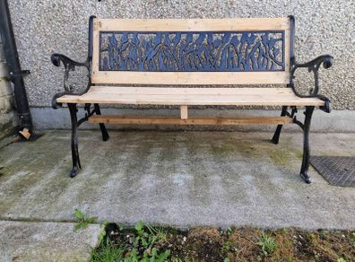 Cast iron garden bench
