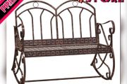 Outdoor Iron Rocking Chair-Bronze Red (FREE POSTAGE)
