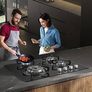 Gas Hob 4 Burners, 60cm Black Glass Built-in Cooktop with 8060W Wok Burner & Thermocouple Protection, Natural Gas & LPG Compatible Image 2
