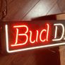 Budweiser Bud Dry Year 1990 American Neon Sign NOS Rare Image 3