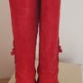 Red Suede Ladies Leather Boots Image 5