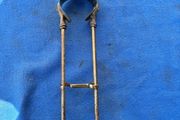 vintage brass fire tongs