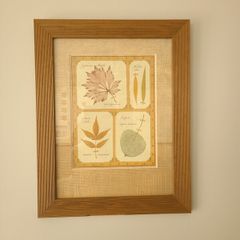Large Framed Botanical Print Leaf Albums Wood Frame