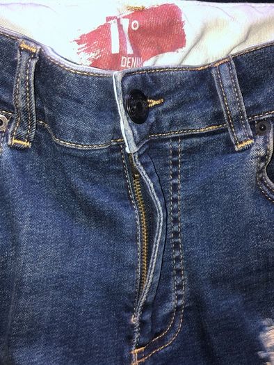 Shorts jeans 11 degrees skinny fit denim blue size W 34 brand new