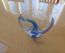 Caithness Handcrafted Dolphin Glass Bowl