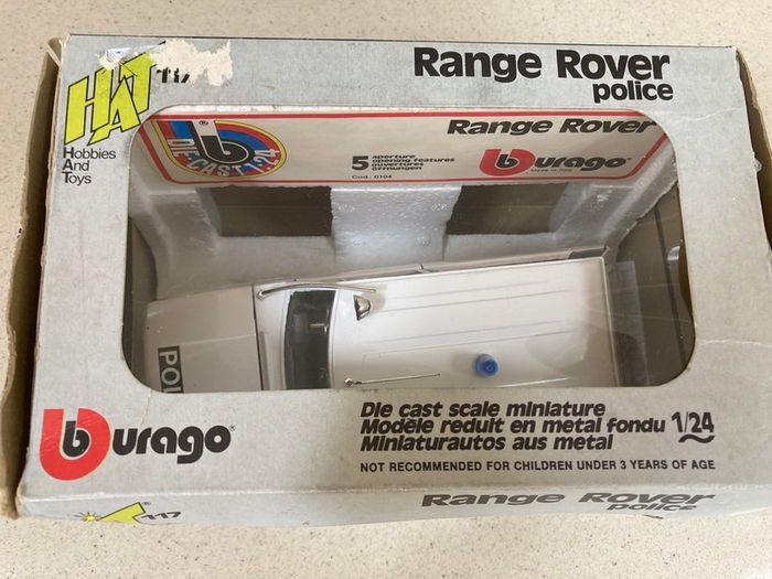 Range Rover Police Scale 1/24 Year 1978 Burago