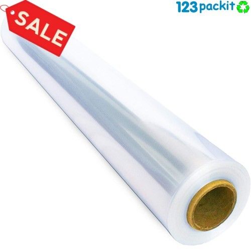 Cellophane gift wrap roll with gold stars - 320 ft long 100 meters , 80 cm wide industrial size