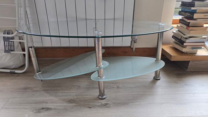 Glass coffee table