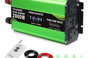 4000W Power Inverter 12V to 230V AC Pure Sine Wave Inverter,Car Inverter DC 12v to AC 230V with 3 AC Sockets 4 USB ports With LCD Display Suitable for Travel, RV, Camping
