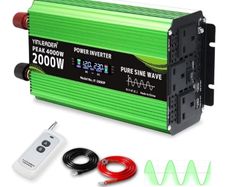 4000W Power Inverter 12V to 230V AC Pure Sine Wave Inverter,Car Inverter DC 12v to AC 230V with 3 AC Sockets 4 USB ports With LCD Display Suitable for Travel, RV, Camping