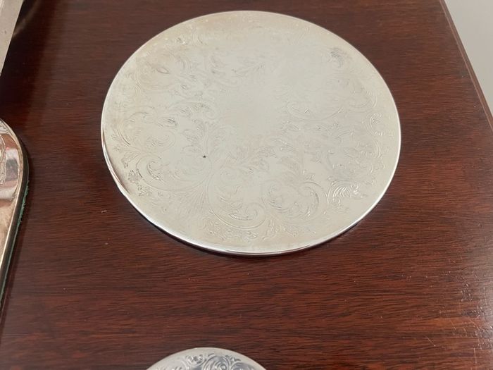 Silver plate table setting