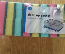 Sponge Scourers Cleaning Pads x18 for Sale