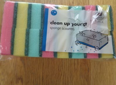 Sponge Scourers Cleaning Pads x18 for Sale