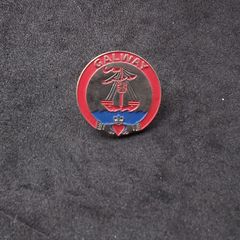 Galway Lapel Pin Badge - Featuring The Coat of Arms inside The Claddagh Symbol