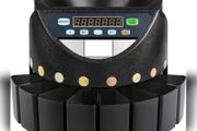 Euro Coin Counter Sorter 500-1000 Coins Electronic Automatic EUR Coin Counting Machine 300 Coins Per Minute with 8 Coin Drawers for School Shop Bank (FREE SHIPPING)