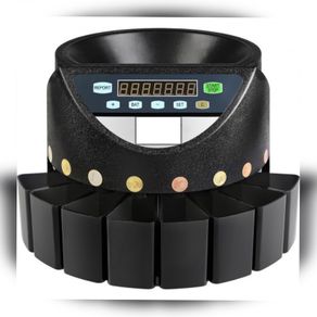 Euro Coin Counter Sorter 500-1000 Coins Electronic Automatic EUR Coin Counting Machine 300 Coins Per Minute with 8 Coin Drawers for School Shop Bank (FREE SHIPPING)