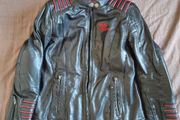 Rusty stitches ladies motorcycle jacket