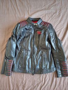 Rusty stitches ladies motorcycle jacket