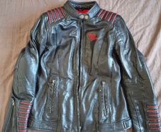 Rusty stitches ladies motorcycle jacket