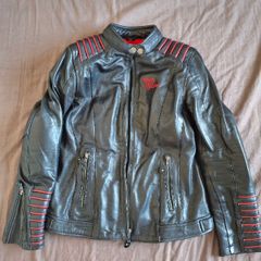 Rusty stitches ladies motorcycle jacket