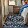 Machine Washable Large Rugs Living Room, 180x270 cm Non-Slip Area Rugs, Short Pile Blue Rug for Bedroom, Hallway, Bedroom, and Kitchen, Office, Blue Image 9