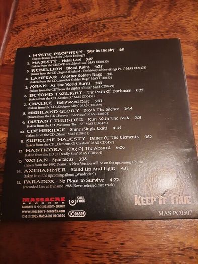 MASSACRE RECORDS Promo CD (Autographed by Gus G,  guitarist with Ozzy and Firewind)