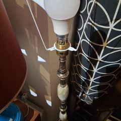 Onyx and Brass Standard Lamp 143cm