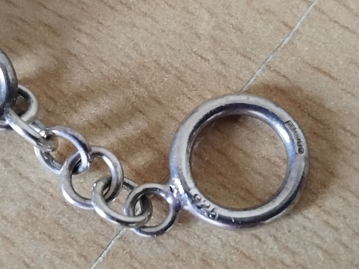 Mixed lot 3 bracelets 1x 925 silver glass bead, 1x Mexican Alpaca bangle (damaged) & 1x Britanny tourist crest bracelet FREEPOST