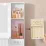 Dressing Table with LED Mirror, Drawers & Stool White & Gold Image 5