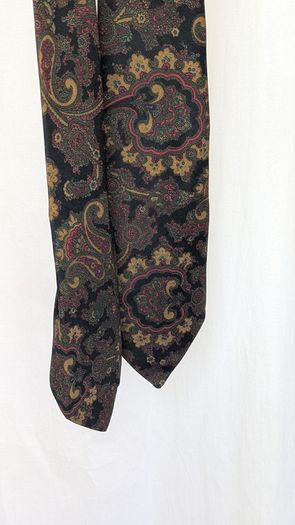Christian Dior Tie Paris Paisley Silk Mens Vintage Designer Necktie Italy