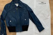 Coach Leather Bomber Jacket