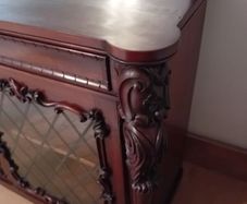 Beautiful Antique Mahogany Chiffonier Sideboard with Mirror & Display Cabinet