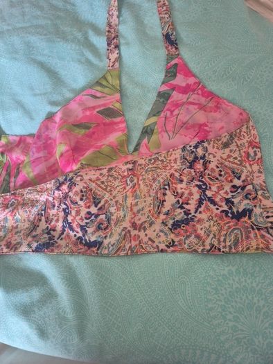 Beautiful Silk REVERSIBLE Halterneck