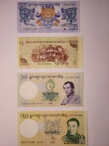 Bhutan 1-20 Ngultrum 2006 4 notes