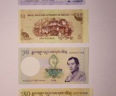 Bhutan 1-20 Ngultrum 2006 4 notes