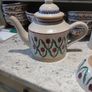 nicholas mosse red tulip teapot and 2 small bowls Image 5