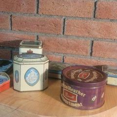 antique advertising tins
