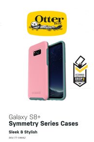 Pink Otter box symettery case for samsung galaxy s8 plus +