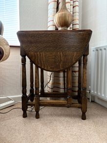 Oak Folding Drop-Leaf Table