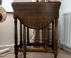 Oak Folding Drop-Leaf Table