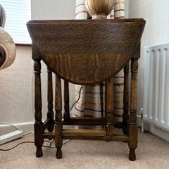 Oak Folding Drop-Leaf Table