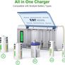 EBL Universal LCD Display Battery Charger with Discharge Function for AA, AAA, C, D Ni-MH Ni-CD Image 7
